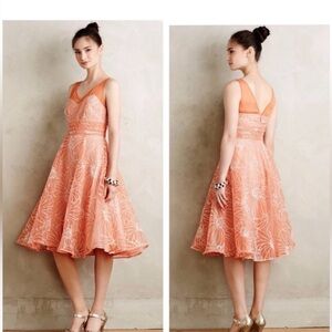 Moulinette Soeurs Coral Floral Midi Dress